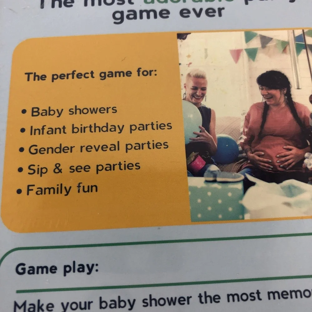 Caption The Baby Card Game Baby Shower Gender‎ Reveal Family Party Game New